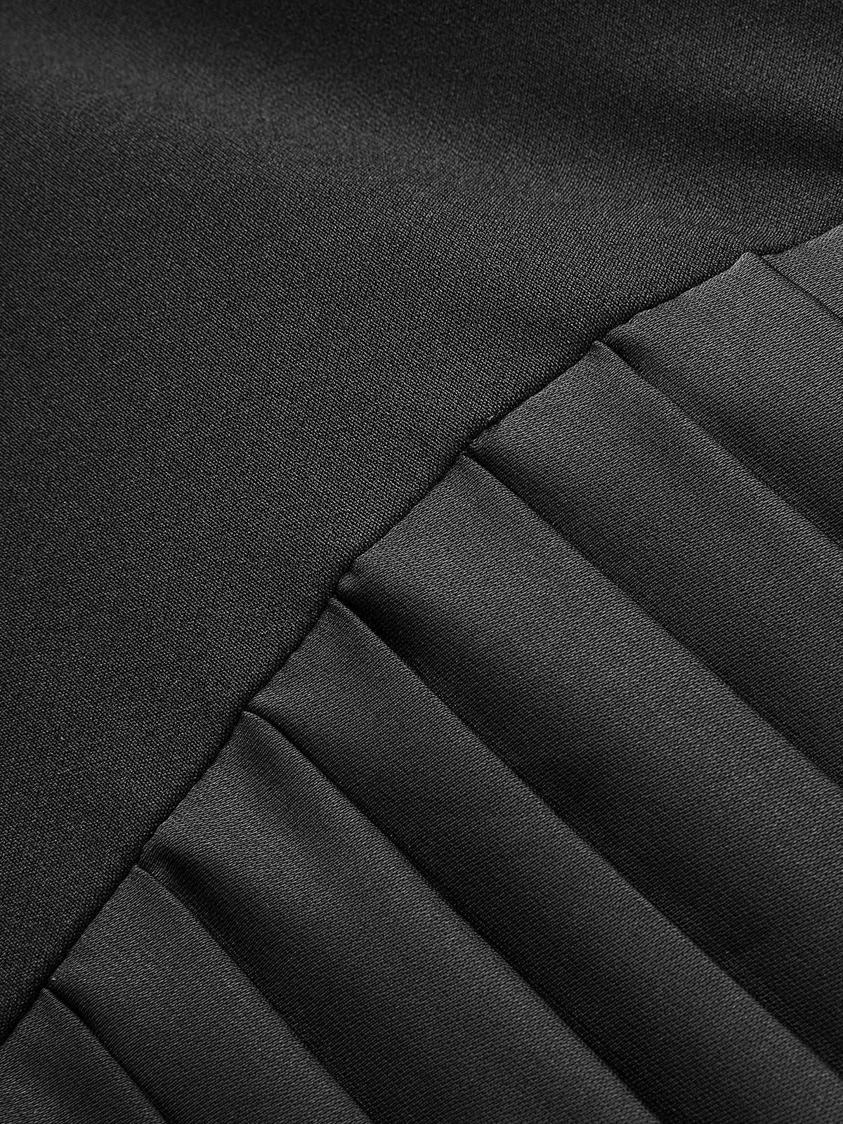 Twisted V-Neck Belted Pleated Midi Dress - Image 4