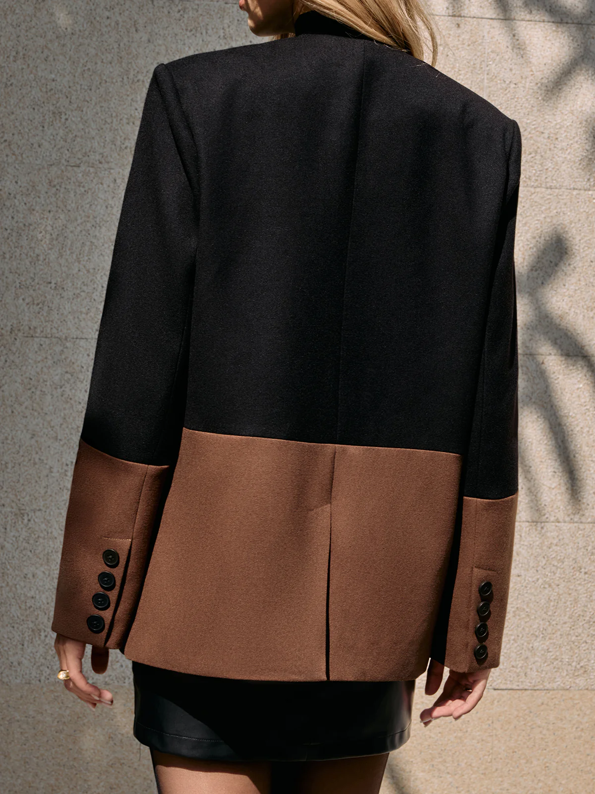 Two-Tone Double-Breasted Blazer - Image 6
