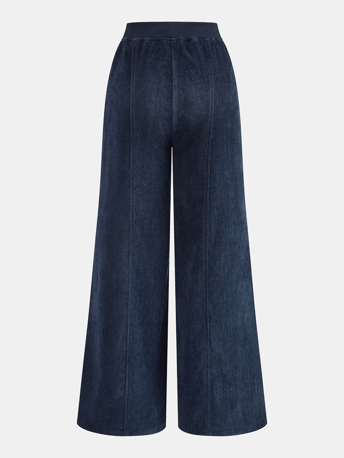 Velvet Zip-Up Jacket & Wide-Leg Pants Set - Image 5