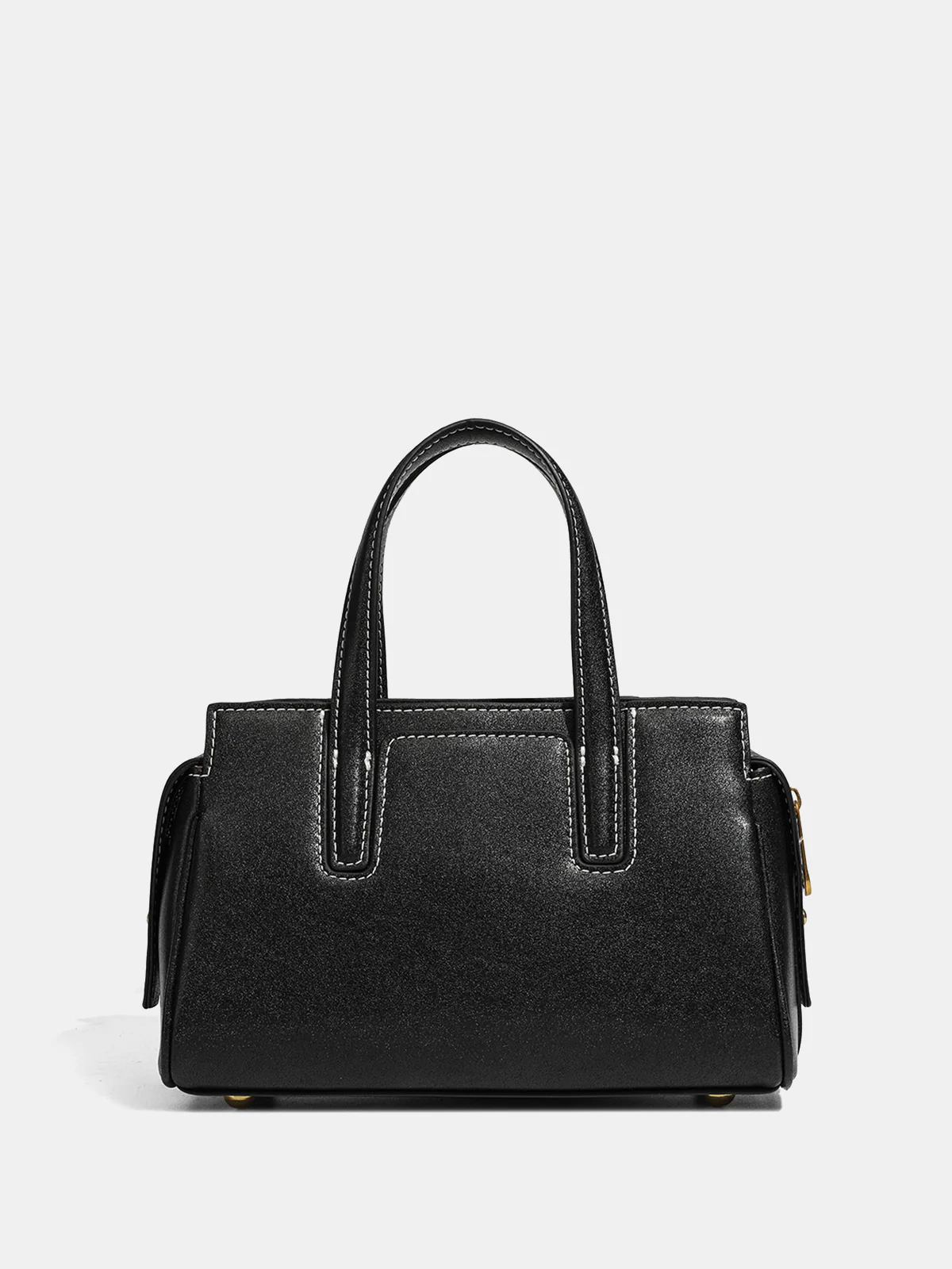 Vintage Leather Top-Handle Bag - Image 2