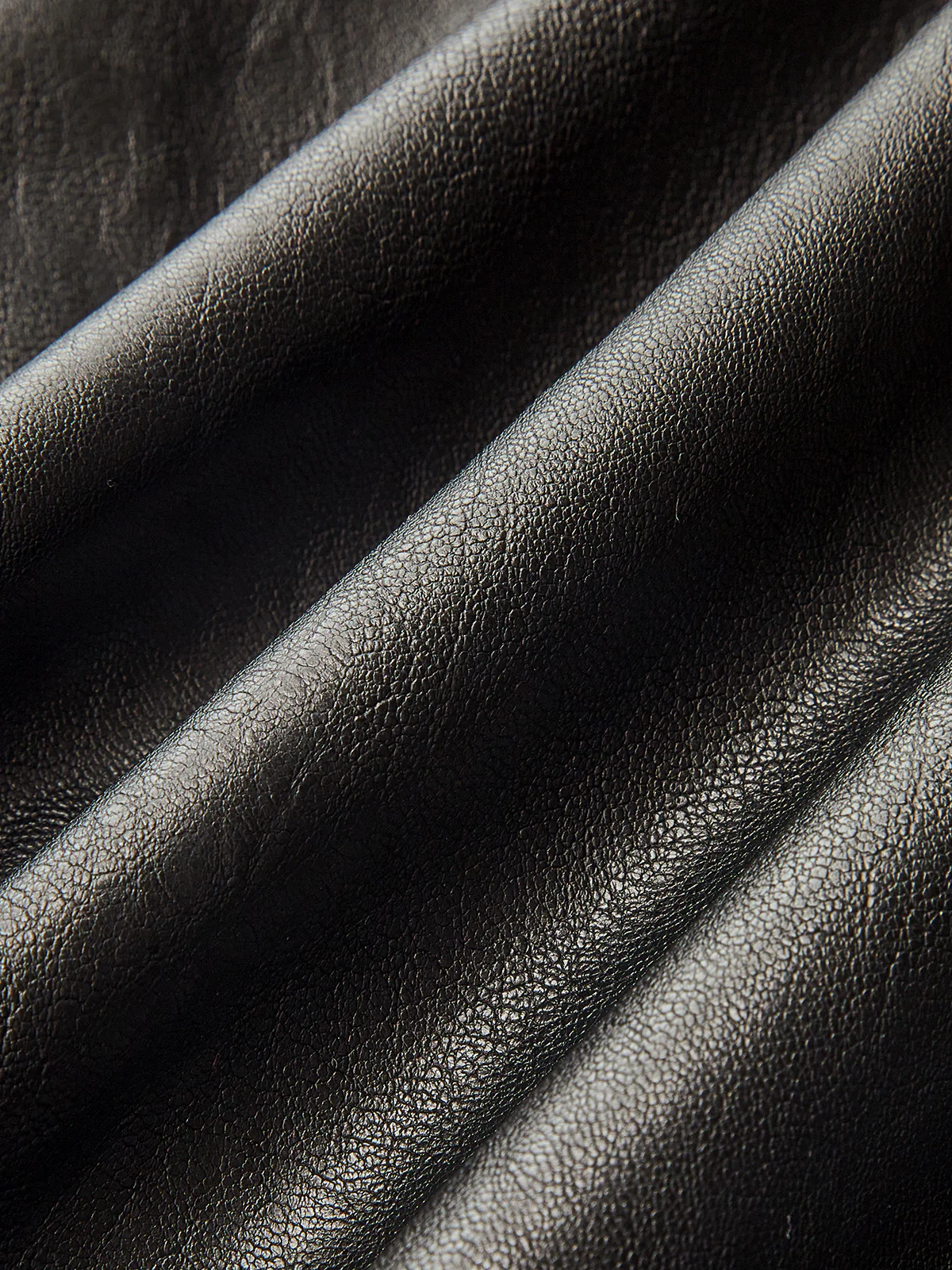 Waist-Cinched Faux Leather Overshirt Coat - Image 8
