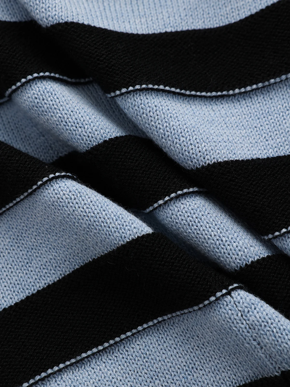 Wool Blend Halter Stripe Knit Top - Image 3