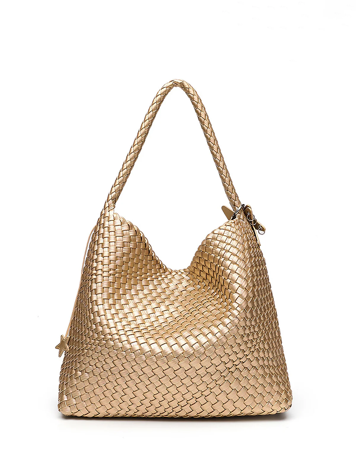 Woven Star-Detail Fashion Shoulder Bag - Image 2