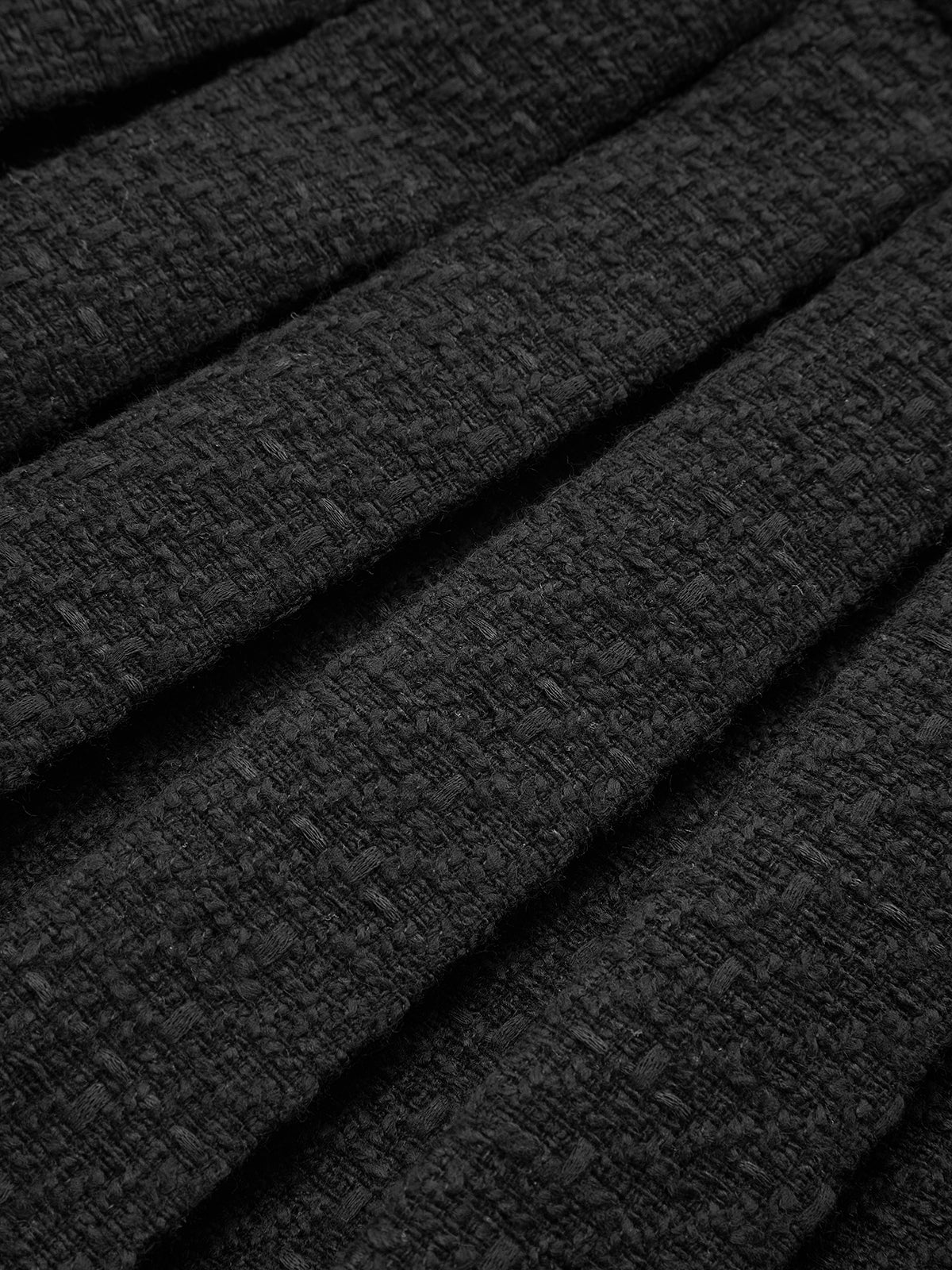 Zip-Front Pleated Tweed Mini Dress - Image 4
